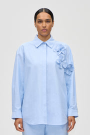 Stine Goya UK Floral Shirt Top Brunnera Blue