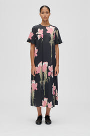 Stine Goya UK Flowy Short Sleeve Midi Dress Dress Melting Flowers