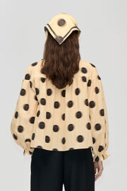 Stine Goya UK Front Detail Long Sleeve Top Top Dots in Motion