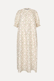 Stine Goya UK Front Placket Long Dress Dress Sakura Check Pink