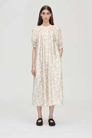 Stine Goya UK Front Placket Long Dress Dress Sakura Check Pink