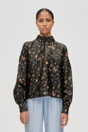 Stine Goya UK Gathered Long Sleeve Top Top Magnolia Garden