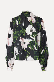 Stine Goya UK Gathered Long Sleeve Top Top Umber Windflower