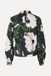 Stine Goya UK Gathered Long Sleeve Top Top Umber Windflower