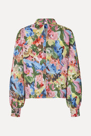 Stine Goya UK Gathered Long Sleeve Top Top Loves Me, Loves Me Not