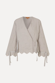 Stine Goya UK Gathered Tie Jacket Jacket Wild Quilted Flowers