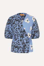 Stine Goya UK Gathered Tie Short Sleeve Top Top Night Ditzy Floral / Day Ditzy Floral