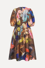 Stine Goya UK Gathered Waist Channel Midi Dress Dress Aquarelle Garden