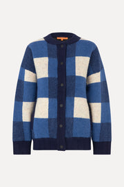 Stine Goya UK Gingham Check Bomber Jacket Blue Gingham Check