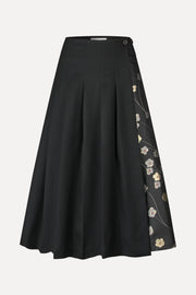 Stine Goya UK Hybrid Pleated Midi Skirt Skirt Bouquet In Pieces