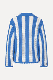 Stine Goya UK Knit Collar Cardigan Knit Baseball Stripes