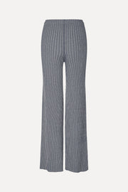Stine Goya UK Long Flare Knit Pants Knit Soft Striped Rib