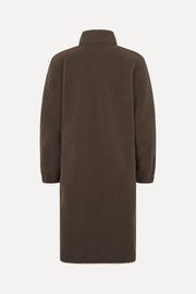 Stine Goya UK Long Fleece Coat Outerwear Dark Oak