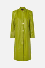 Stine Goya UK Long Single Breasted Coat Jacket Woodbine