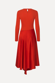 Stine Goya UK Long Sleeve Asymmetric Dress Dress Berry