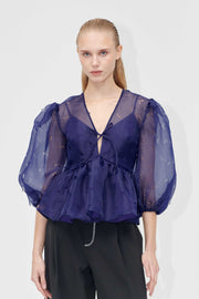 Stine Goya UK Long Sleeve Bow Top Top Ditzy Floral