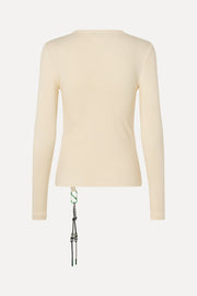 Stine Goya UK Long Sleeve Carabiner Rib Top Top White