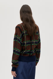 Stine Goya UK Long Sleeve Crewneck Knit Knit Crosschecks