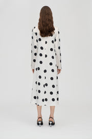 Stine Goya UK Long Sleeve Midi Dress Dress Black Dots