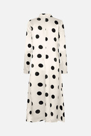 Stine Goya UK Long Sleeve Midi Dress Dress Black Dots