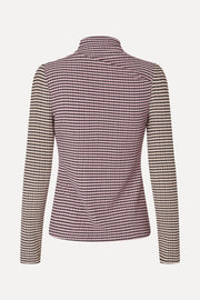 Stine Goya UK Long Sleeve Pleated Shoulder Top Top Pink/Black