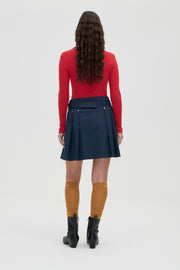 Stine Goya UK Long Sleeve Polo Top Top Fiery Red