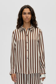 Stine Goya UK Long Sleeve Shirt Top Ivory Stripes