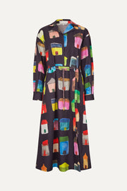 Stine Goya UK Long Sleeve Workwear Midi Dress Dress Refugios