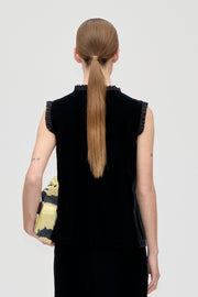 Stine Goya UK Mini Ruffle Top Top Black