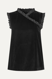Stine Goya UK Mini Ruffle Top Top Black