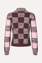 Stine Goya UK Mix Stripe Polo Collar Sweater Knit Multichecks Mix