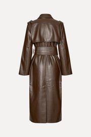 Stine Goya UK Oversized Trenchcoat With Buckle Belt Coat Chocolate