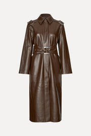 Stine Goya UK Oversized Trenchcoat With Buckle Belt Coat Chocolate