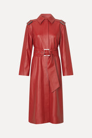 Stine Goya UK Oversized Trenchcoat With Buckle Belt Coat Red Ochre