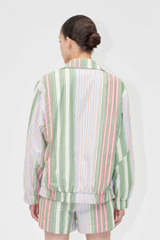 Stine Goya UK Oversized Utility Workwear Jacket Jacket Forest Stripe