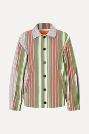 Stine Goya UK Oversized Utility Workwear Jacket Jacket Forest Stripe