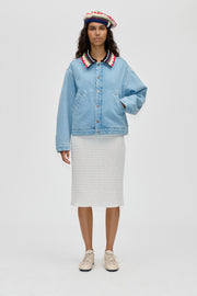 Stine Goya UK Pencil Elasticated Skirt Skirt White Swan