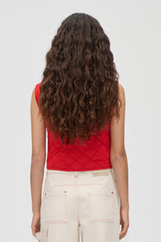 Stine Goya UK Peplum Collar Jacket Outerwear Natural / Contrast Red