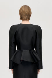 Stine Goya UK Peplum V Neck Jacket Jacket Black