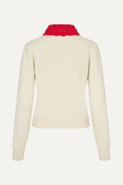 Stine Goya UK Polo Knit Knit Cream / Red