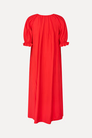 Stine Goya UK Puff Sleeve Detail Long Dress Dress Fiery Red