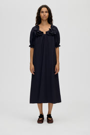 Stine Goya UK Puff Sleeve Detail Long Dress Dress Midnight Navy