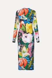 Stine Goya UK Pullover Long Sleeve Midi Dress Dress Flowers Under The Sun