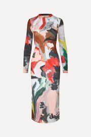 Stine Goya UK Pullover Long Sleeve Midi Dress Dress My Garden