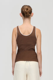 Stine Goya UK Rib Tank Top Top Chicory Coffee