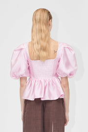 Stine Goya UK Ribbed Back Panel Top Top Pastel Pink