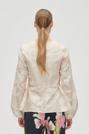 Stine Goya UK Romantic Ruffling Long Sleeve Top Top Multiflowers