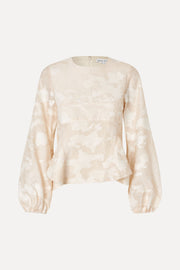 Stine Goya UK Romantic Ruffling Long Sleeve Top Top Multiflowers