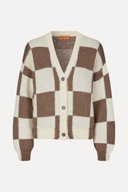 Stine Goya UK SGAmara Cardigan Knit Brown Check