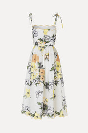 Stine Goya UK Scalloped Cut Out Dress Dress Wild Flowers Embroidery